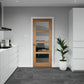 LPD Shaker Style Clear 4 Light Oak Internal Door - Pre Finished