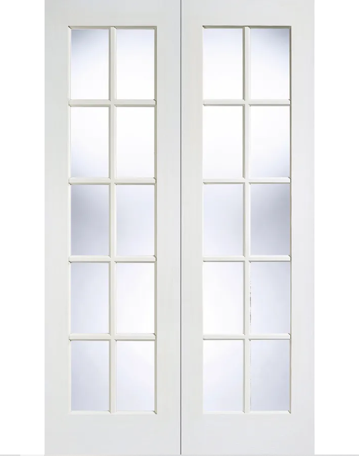 LPD GTP SA Glazed White Primed Internal Door Pairs