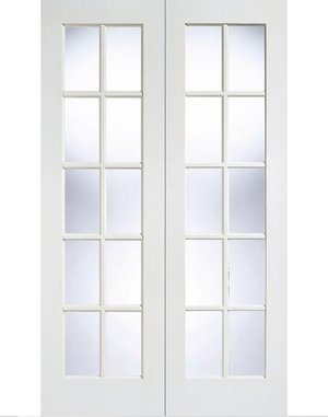 LPD GTP SA Glazed White Primed Internal Door Pairs