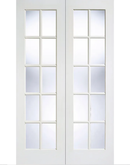 LPD GTP SA Glazed White Primed Internal Door Pairs