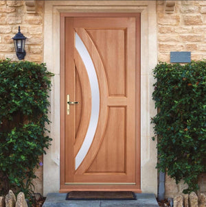LPD Harrow Frosted Glazed Hardwood External Door - Unfinished