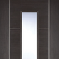 LPD Vancouver Glazed Dark Grey Laminate Internal Door - Fully Finished