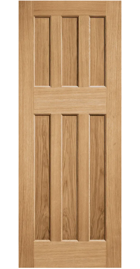 LPD DX 60's Style Oak Internal Door - Unfinished