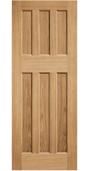 LPD DX 60's Style Oak Internal Door - Unfinished