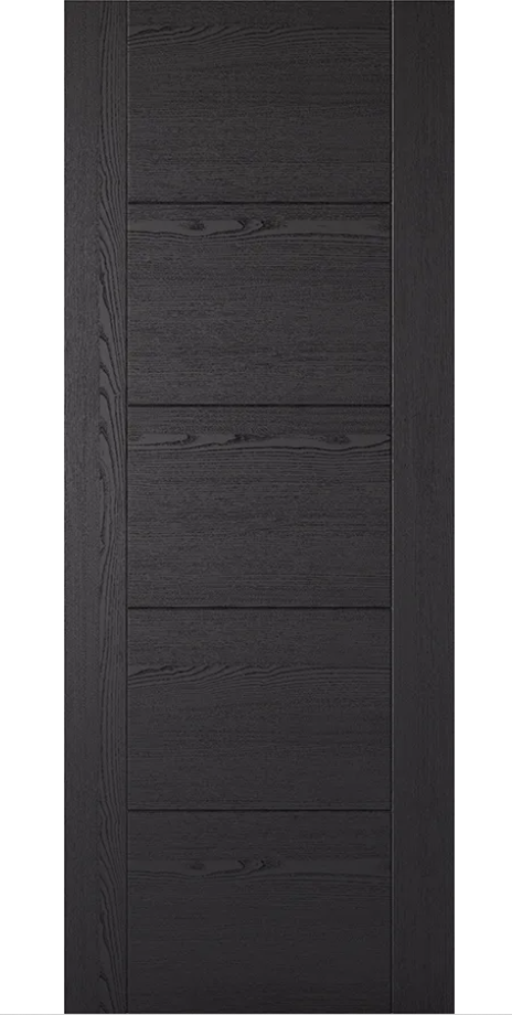 LPD Vancouver Black Laminate FD30 Fire Door - Fully Finished