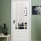 LPD Downham Glazed Bevelled 9L White Primed Internal Door