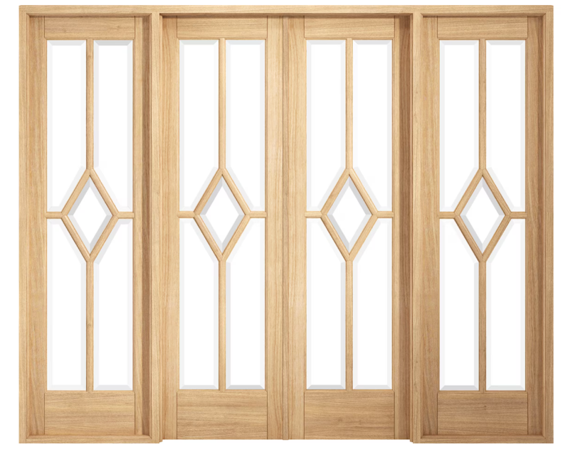 LPD Reims W8 Clear Glazed Oak Internal Room Divider - Pre Finished