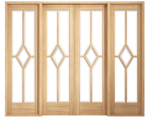 LPD Reims W8 Clear Glazed Oak Internal Room Divider - Pre Finished