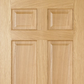 LPD Regency 6 Panel Oak FD30 Fire Door - Pre Finished
