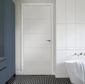 JB Kind 4 Line Horizontal Primed Moulded FD30 Fire Door