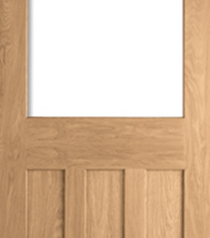 LPD DX 30's Style Unglazed Oak Internal Door - Unfinished