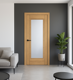Mendes Corsica 1 Light Glazed Oak Door - Pre Finished