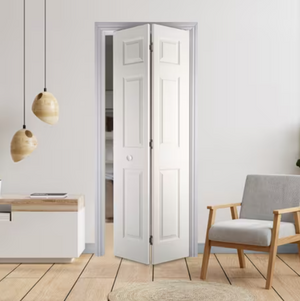LPD Textured 6 Panel White Primed Bi-Fold Internal Door