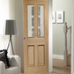 XL Joinery Malton Clear Bevelled Glazed with Raised Mouldings Door - Unfinished