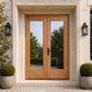 Mendes Oak Pattern 20 Door Pair - Unfinished