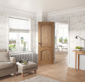 XL Joinery Louis Traditional Oak FD30 Fire Door - Unfinished