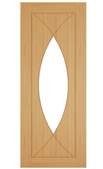 Deanta Amalfi Clear Glazed Oak Internal Door - Pre Finished