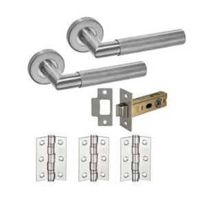 JB Kind Arlington Knarled Finish Satin Handle Latch Pack