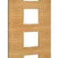 Deanta Augusta Clear Glazed Oak Internal Door - Pre Finished