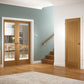 XL Joinery Suffolk Essential Pattern 10 Oak Door with Clear Etched Glass - Pre Finished