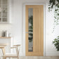 LPD Belize Clear Offset Glazed Oak Internal Door - Unfinished