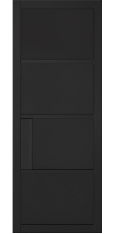 LPD Chelsea Industrial Style Black Internal Door - Pre Finished