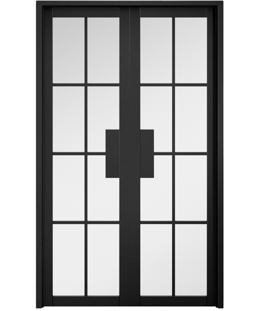 LPD Malvern W4 Clear Glazed Black Internal Room Divider - Pre Finished