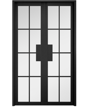 LPD Malvern W4 Clear Glazed Black Internal Room Divider - Pre Finished