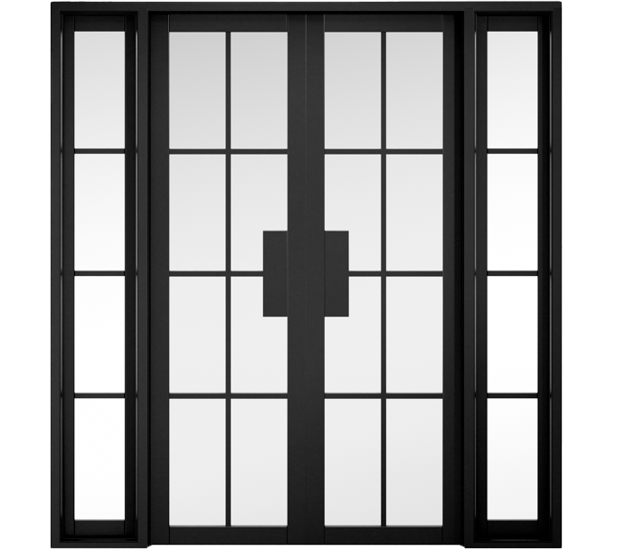 LPD Malvern W6 Clear Glazed Black Internal Room Divider - Pre Finished