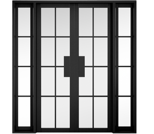 LPD Malvern W6 Clear Glazed Black Internal Room Divider - Pre Finished