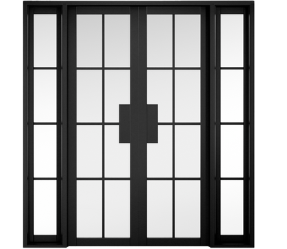 LPD Malvern W6 Clear Glazed Black Internal Room Divider - Pre Finished