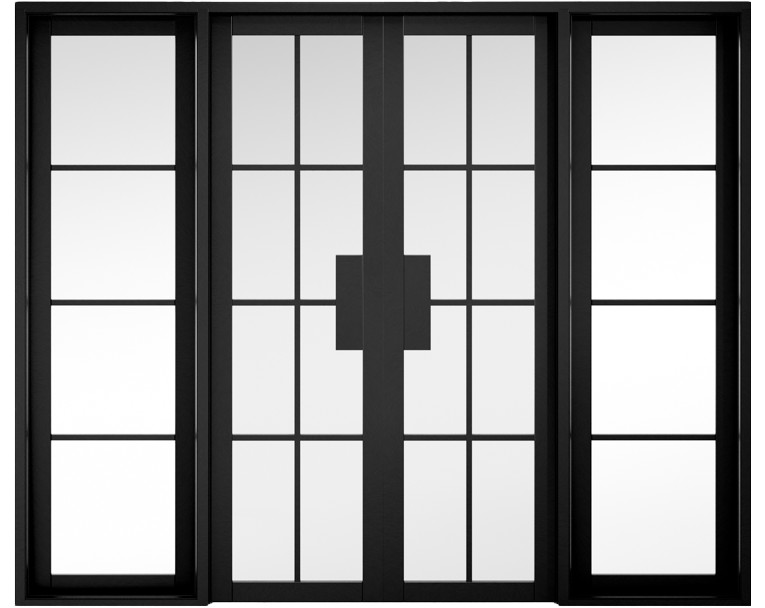 LPD Malvern W8 Clear Glazed Black Internal Room Divider - Pre Finished