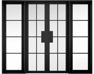 LPD Malvern W8 Clear Glazed Black Internal Room Divider - Pre Finished