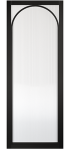 LPD Melrose Black Industrial Style Reeded Glazed Internal Door - Pre Finished