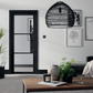 LPD Tribeca Industrial Style Clear Glazed Black Internal Door - Pre Finished