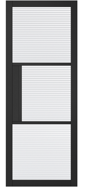 LPD Tribeca Industrial Style Reeded Glazed Internal Door - Pre Finished