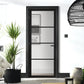 LPD Soho Black Clear Glazed Industrial Style Door - Pre Finished