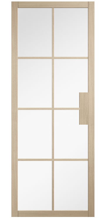 LPD Malvern Blonde Oak Clear Glazed Internal Door - Pre Finished