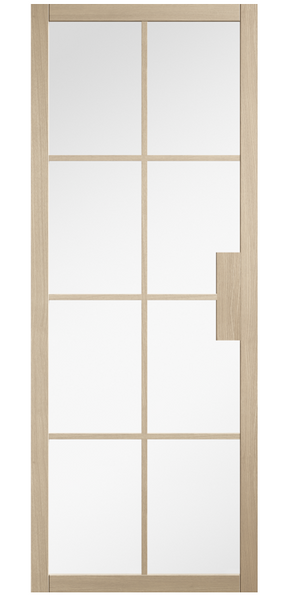 LPD Malvern Blonde Oak Clear Glazed Internal Door - Pre Finished