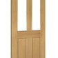 Deanta Bury Clear Glazed Oak FD30 Fire Door - Pre Finished