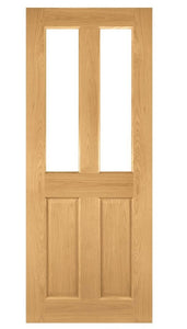 Deanta Bury Clear Glazed Oak Internal Door - Pre Finished