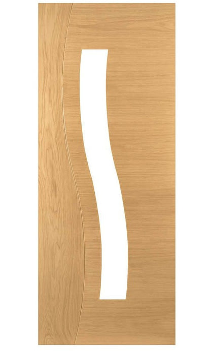 Deanta Cadiz Clear Glazed Oak Internal Door - Pre Finished