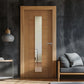 LPD Carini Glazed Long Light Oak Internal Door - Pre Finished