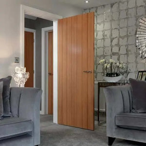 JB Kind Cherwell 7 Panel Oak FD30 Fire Door - Pre Finished