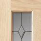 JB Kind Churnet Glazed Oak Internal Door - Unfinished