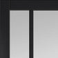 JB Kind City Glazed Black Industrial Art Deco Style Internal Door - Pre Finished