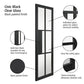 JB Kind Civic Glazed Black Industrial Style Internal Door - Pre Finished