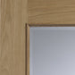 XL Joinery Calabria Clear Bevelled Glazed Oak Internal Door - Unfinished