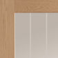 XL Joinery Suffolk Essential Pattern 10 Oak Door with Clear Etched Glass - Pre Finished