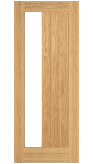Deanta Ely 1 Side Light Glazed Oak FD30 Fire Door - Pre Finished